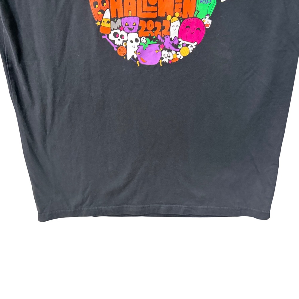Disney Mickey Mouse Happy Halloween 2022 Black Cotton Disneyland Resort Tee M - Picture 5 of 8